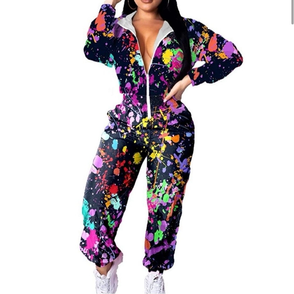 EOSIEDUR Women's Pullover Hoodies Jumpsuit Sz L